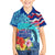 Hawaii Race For Whales Family Matching Long Sleeve Bodycon Dress and Hawaiian Shirt Flag and Polynesian Hibiscus LT03 Son's Shirt Blue - Polynesian Pride