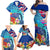 Hawaii Race For Whales Family Matching Off Shoulder Maxi Dress and Hawaiian Shirt Flag and Polynesian Hibiscus LT03 - Polynesian Pride