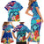 Hawaii Race For Whales Family Matching Short Sleeve Bodycon Dress and Hawaiian Shirt Flag and Polynesian Hibiscus LT03 - Polynesian Pride