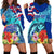 Hawaii Race For Whales Hoodie Dress Flag and Polynesian Hibiscus LT03 - Polynesian Pride