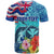 Hawaii Race For Whales T Shirt Flag and Polynesian Hibiscus LT03 - Polynesian Pride