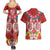 Polynesian Valentine Day Couples Matching Summer Maxi Dress and Hawaiian Shirt Love Couple Turtle Maori Hibiscus Red Style LT03 - Polynesian Pride