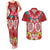 Polynesian Valentine Day Couples Matching Tank Maxi Dress and Hawaiian Shirt Love Couple Turtle Maori Hibiscus Red Style LT03 Red - Polynesian Pride