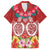 Polynesian Valentine Day Family Matching Long Sleeve Bodycon Dress and Hawaiian Shirt Love Couple Turtle Maori Hibiscus Red Style LT03 Dad's Shirt - Short Sleeve Red - Polynesian Pride