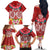 Polynesian Valentine Day Family Matching Off Shoulder Long Sleeve Dress and Hawaiian Shirt Love Couple Turtle Maori Hibiscus Red Style LT03 - Polynesian Pride