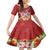 Polynesian Valentine Day Family Matching Off Shoulder Short Dress and Hawaiian Shirt Love Couple Turtle Maori Hibiscus Red Style LT03 Daughter's Dress Red - Polynesian Pride