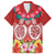 Polynesian Valentine Day Family Matching Short Sleeve Bodycon Dress and Hawaiian Shirt Love Couple Turtle Maori Hibiscus Red Style LT03 Dad's Shirt - Short Sleeve Red - Polynesian Pride