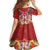 Polynesian Valentine Day Kid Short Sleeve Dress Love Couple Turtle Maori Hibiscus Red Style LT03 - Polynesian Pride