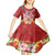 Polynesian Valentine Day Kid Short Sleeve Dress Love Couple Turtle Maori Hibiscus Red Style LT03 - Polynesian Pride