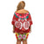 Polynesian Valentine Day Off Shoulder Short Dress Love Couple Turtle Maori Hibiscus Red Style LT03 - Polynesian Pride