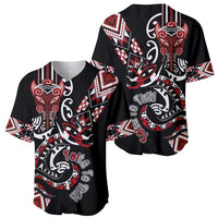 Aotearoa Toitu Te Tiriti-Honour the Treaty Baseball Jersey Maori Taniwha Haka with Taniko and Tukutuku