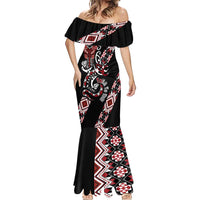 Aotearoa Toitu Te Tiriti-Honour the Treaty Mermaid Dress Maori Taniwha Haka with Taniko and Tukutuku