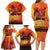 Australia and New Zealand ANZAC Day Family Matching Long Sleeve Bodycon Dress and Hawaiian Shirt Soldiers Memories - Red Poppies with Aboriginal and Maori Art