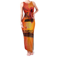 Australia and New Zealand ANZAC Day Family Matching Tank Maxi Dress and Hawaiian Shirt Soldiers Memories - Red Poppies with Aboriginal and Maori Art