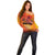 Australia and New Zealand ANZAC Day Off Shoulder Sweater Soldiers Memories - Red Poppies with Aboriginal and Maori Art