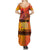 Australia and New Zealand ANZAC Day Summer Maxi Dress Soldiers Memories - Red Poppies with Aboriginal and Maori Art