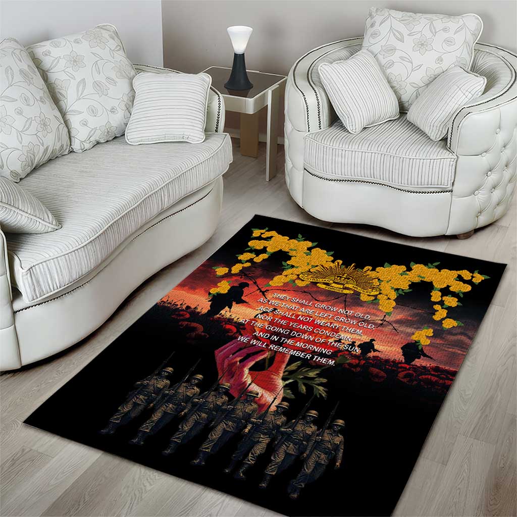 Australia ANZAC Day Area Rug Forever in My Thoughts