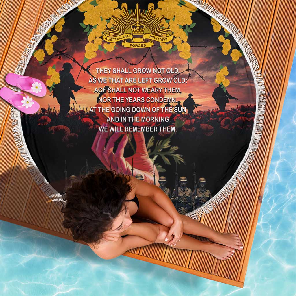 Australia ANZAC Day Beach Blanket Forever in My Thoughts LT03 - Polynesian Pride
