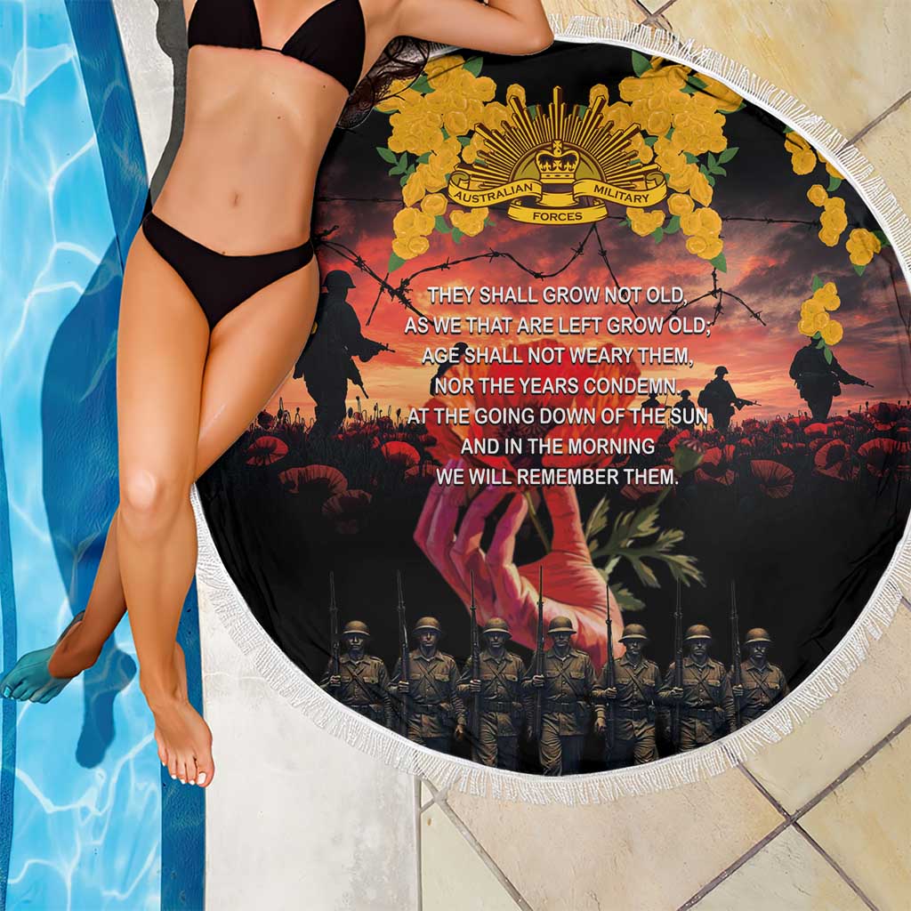 Australia ANZAC Day Beach Blanket Forever in My Thoughts LT03 - Polynesian Pride