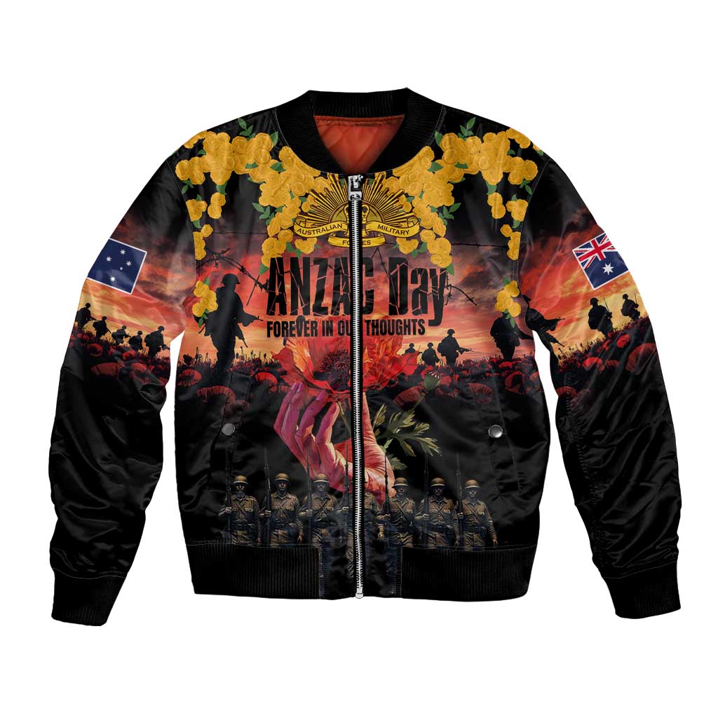 Australia ANZAC Day Bomber Jacket Forever in My Thoughts