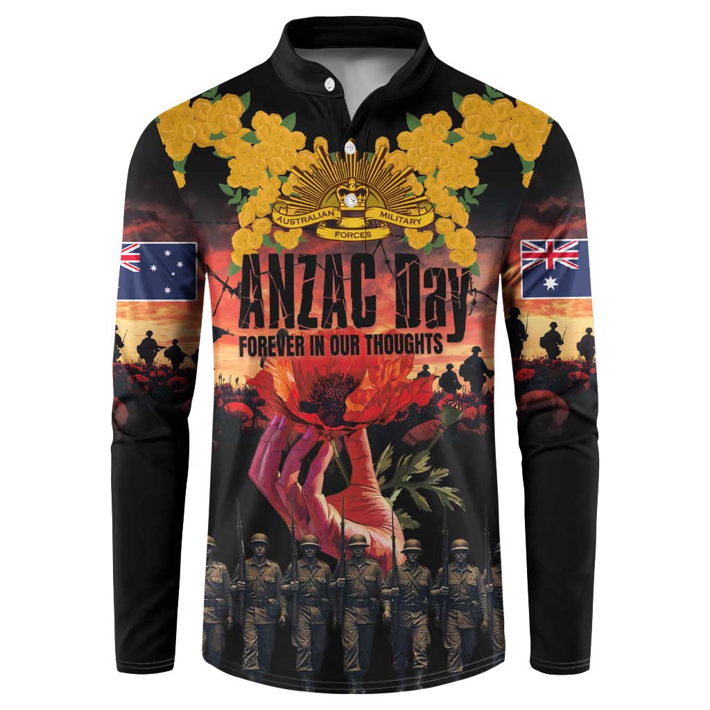 Australia ANZAC Day Button Sweatshirt Forever in My Thoughts