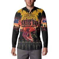 Australia ANZAC Day Button Sweatshirt Forever in My Thoughts LT03 - Polynesian Pride