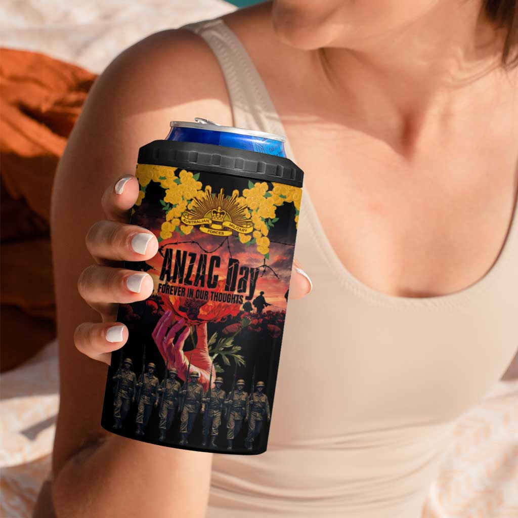 Australia ANZAC Day 4 in 1 Can Cooler Tumbler Forever in My Thoughts LT03 - Polynesian Pride