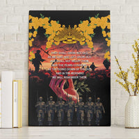 Australia ANZAC Day Canvas Wall Art Forever in My Thoughts LT03 Without Frame Black - Polynesian Pride