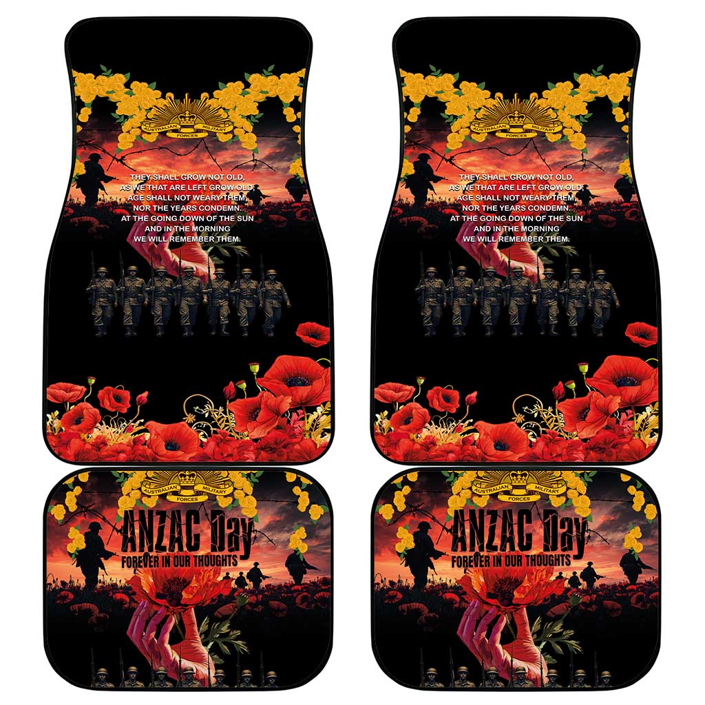 Australia ANZAC Day Car Mats Forever in My Thoughts LT03 - Polynesian Pride