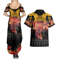 Australia ANZAC Day Couples Matching Summer Maxi Dress and Hawaiian Shirt Forever in My Thoughts LT03 - Polynesian Pride