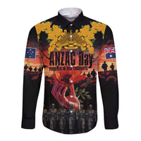 Australia ANZAC Day Long Sleeve Button Shirt Forever in My Thoughts