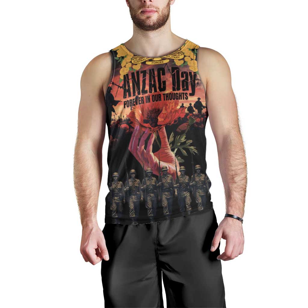 Australia ANZAC Day Men Tank Top Forever in My Thoughts LT03 - Polynesian Pride