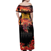 Australia ANZAC Day Off Shoulder Maxi Dress Forever in My Thoughts LT03 - Polynesian Pride