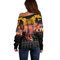 Australia ANZAC Day Off Shoulder Sweater Forever in My Thoughts