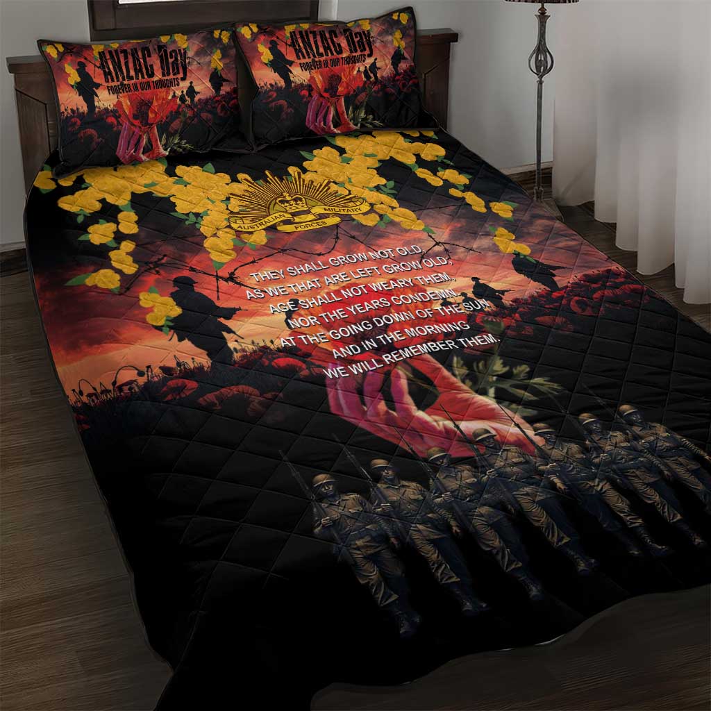 Australia ANZAC Day Quilt Bed Set Forever in My Thoughts