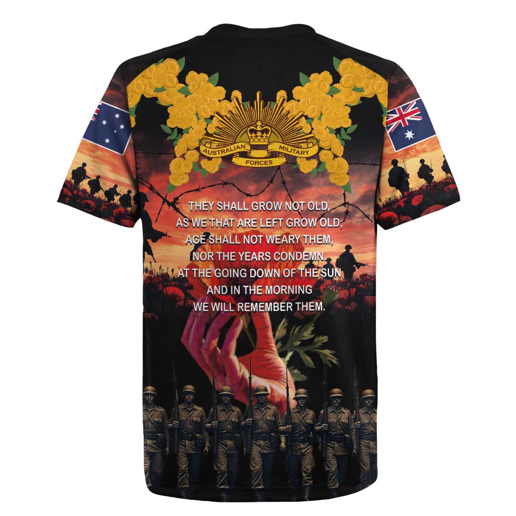 Australia ANZAC Day Rugby Jersey Forever in My Thoughts LT03 - Polynesian Pride