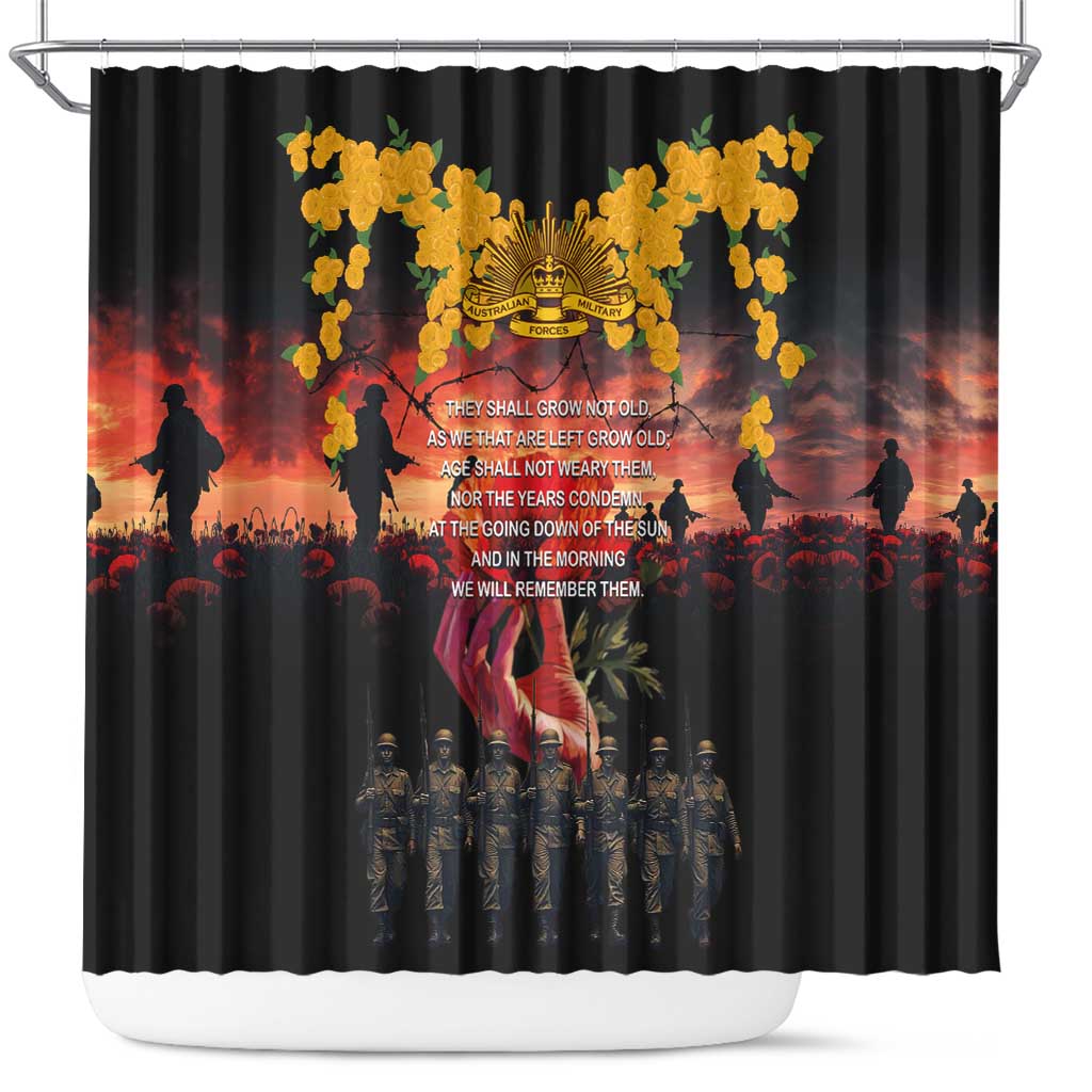 Australia ANZAC Day Shower Curtain Forever in My Thoughts