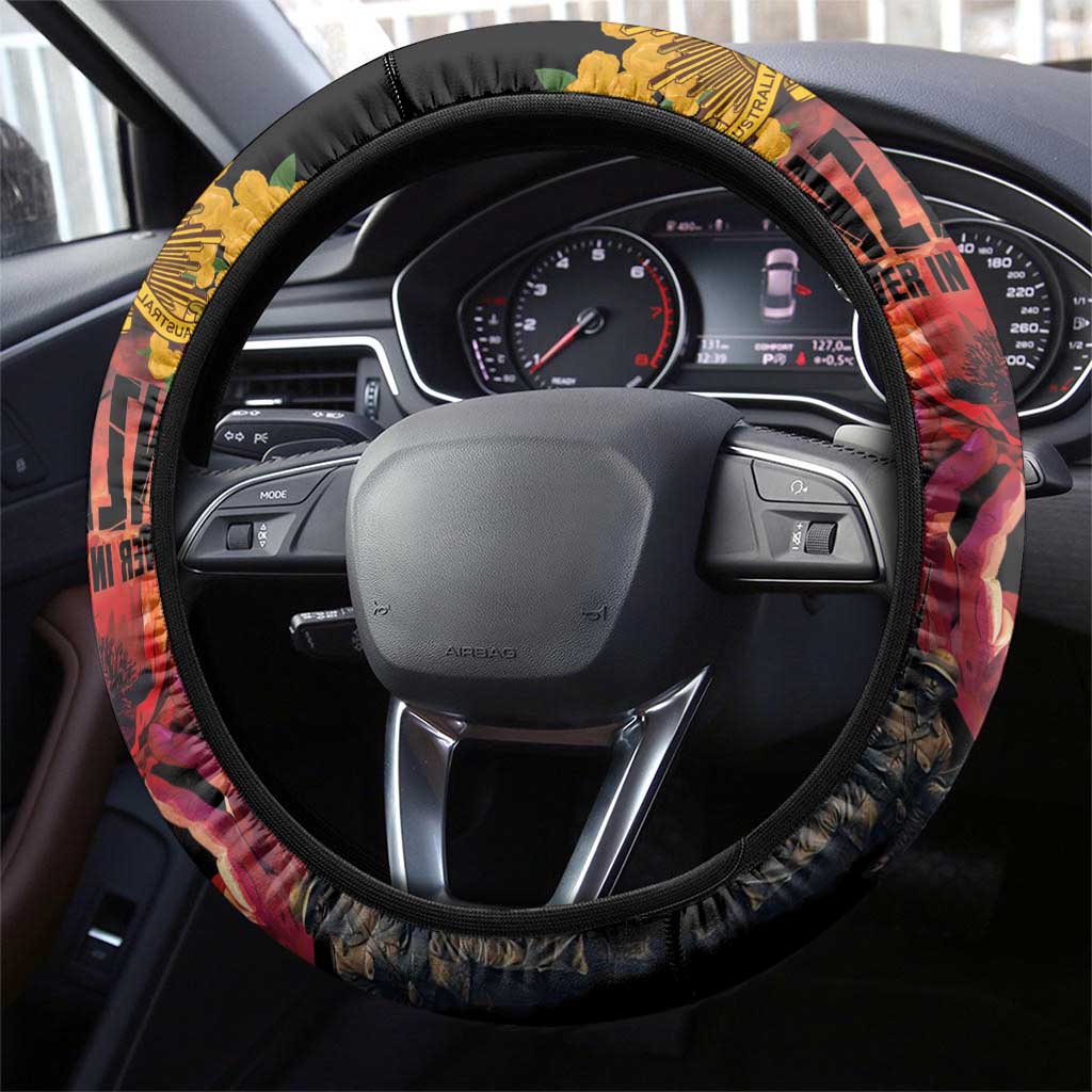 Australia ANZAC Day Steering Wheel Cover Forever in My Thoughts LT03 - Polynesian Pride