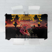 Australia ANZAC Day Tablecloth Forever in My Thoughts LT03 Black - Polynesian Pride