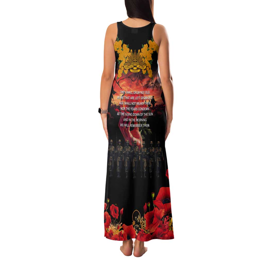 Australia ANZAC Day Tank Maxi Dress Forever in My Thoughts LT03 - Polynesian Pride