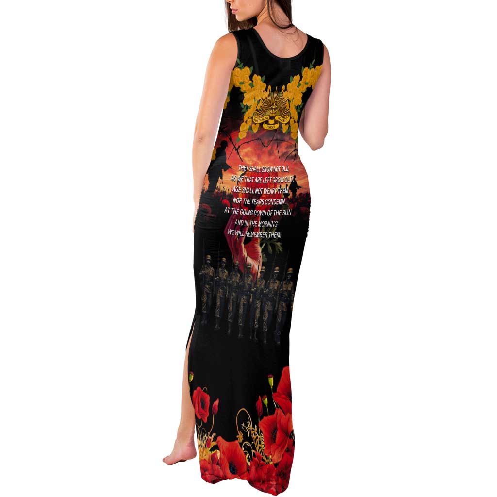Australia ANZAC Day Tank Maxi Dress Forever in My Thoughts LT03 - Polynesian Pride