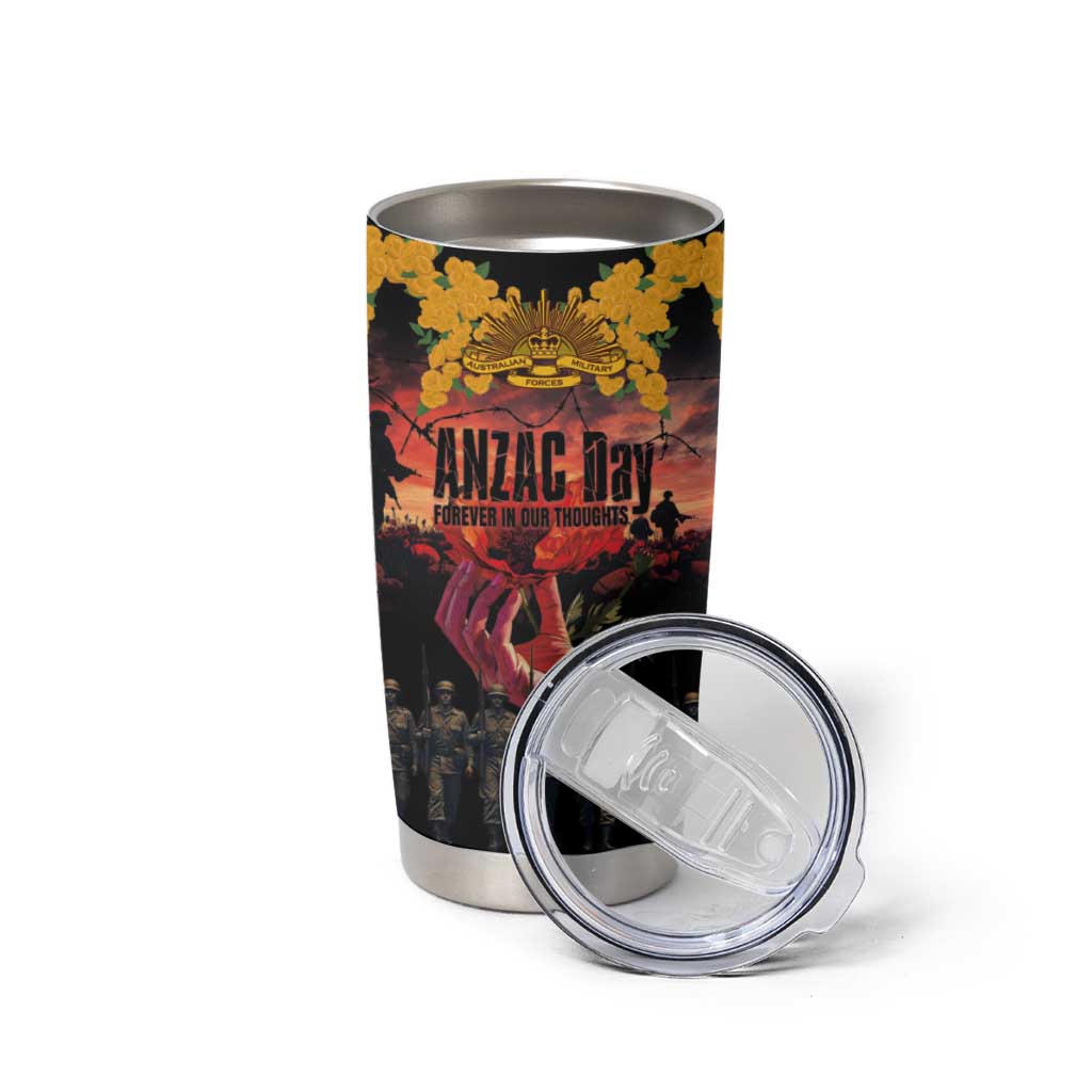 Australia ANZAC Day Tumbler Cup Forever in My Thoughts LT03 - Polynesian Pride