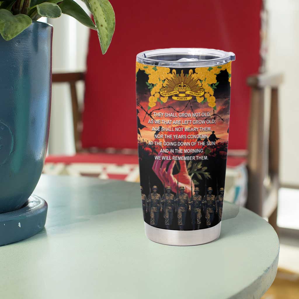 Australia ANZAC Day Tumbler Cup Forever in My Thoughts LT03 - Polynesian Pride