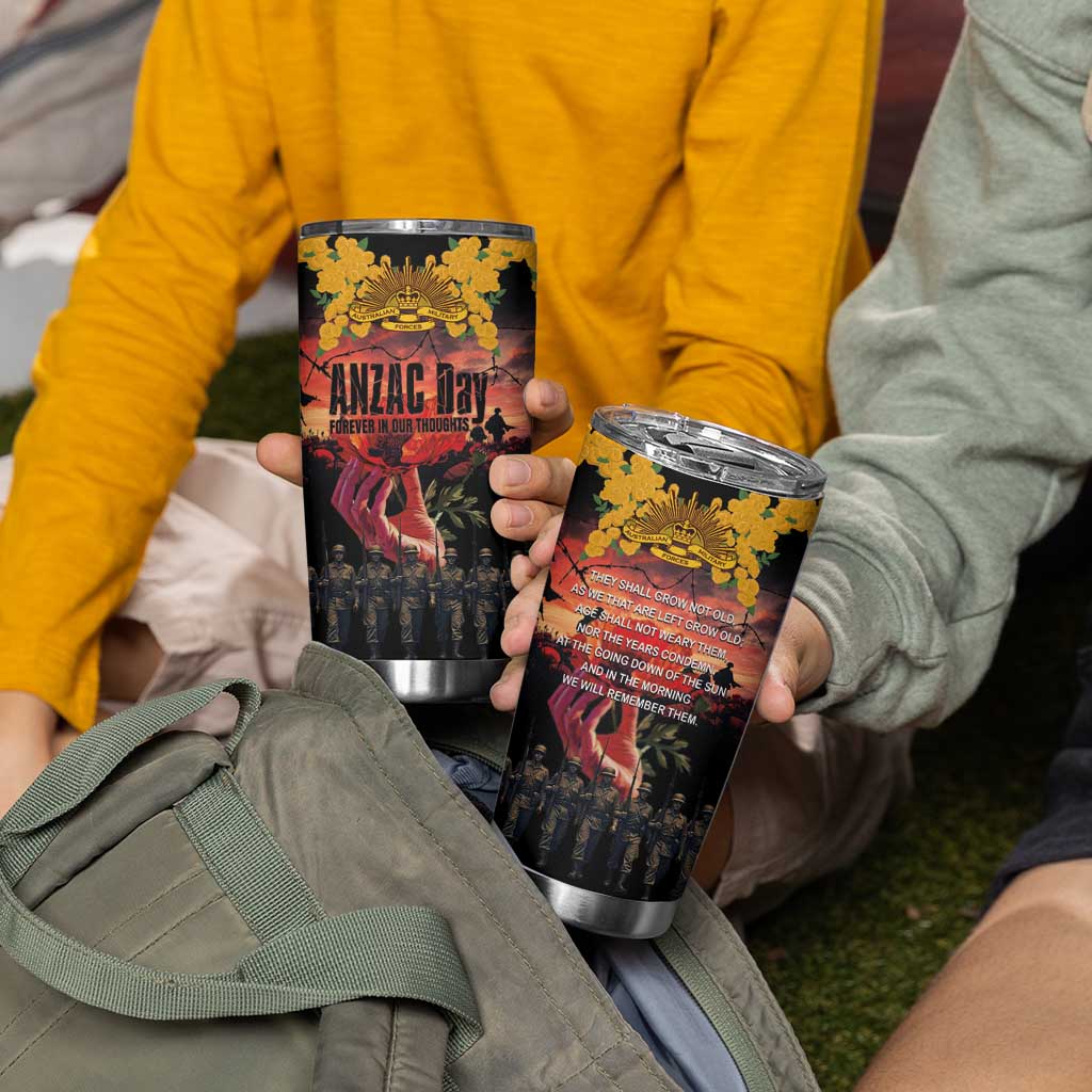 Australia ANZAC Day Tumbler Cup Forever in My Thoughts LT03 - Polynesian Pride