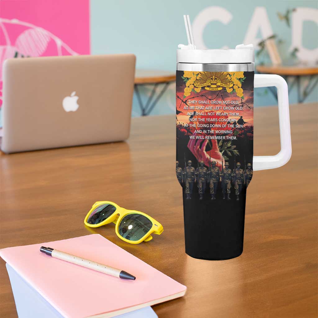 Australia ANZAC Day Tumbler With Handle Forever in My Thoughts LT03 - Polynesian Pride
