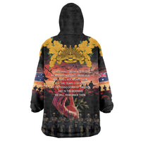 Australia ANZAC Day Wearable Blanket Hoodie Forever in My Thoughts LT03 - Polynesian Pride