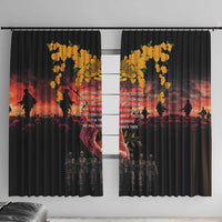 Australia ANZAC Day Window Curtain Forever in My Thoughts LT03 With Hooks Black - Polynesian Pride