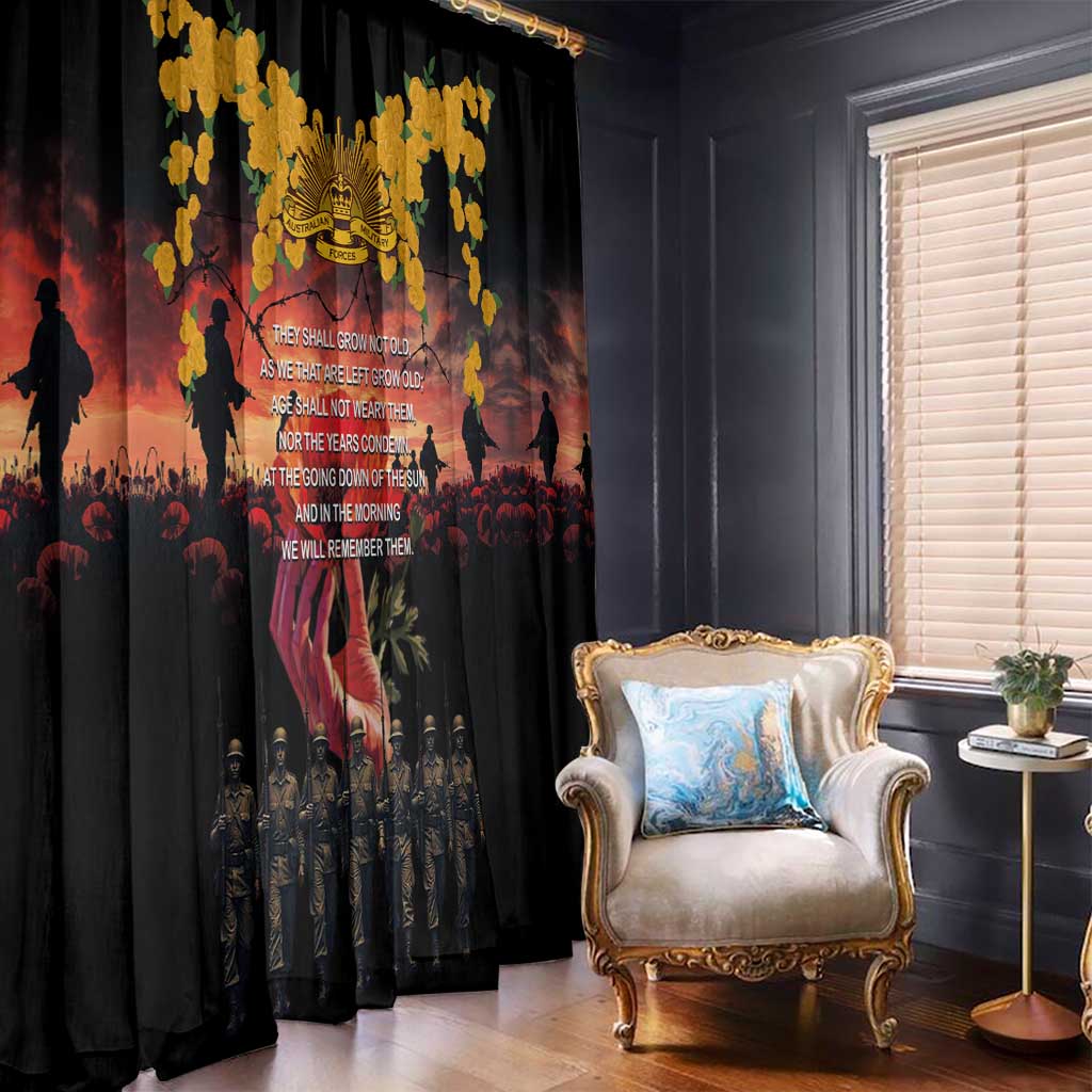 Australia ANZAC Day Window Curtain Forever in My Thoughts LT03 - Polynesian Pride