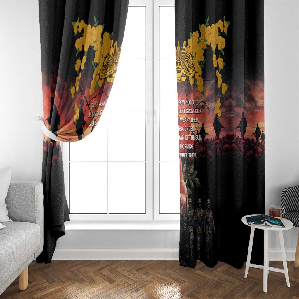Australia ANZAC Day Window Curtain Forever in My Thoughts LT03 - Polynesian Pride