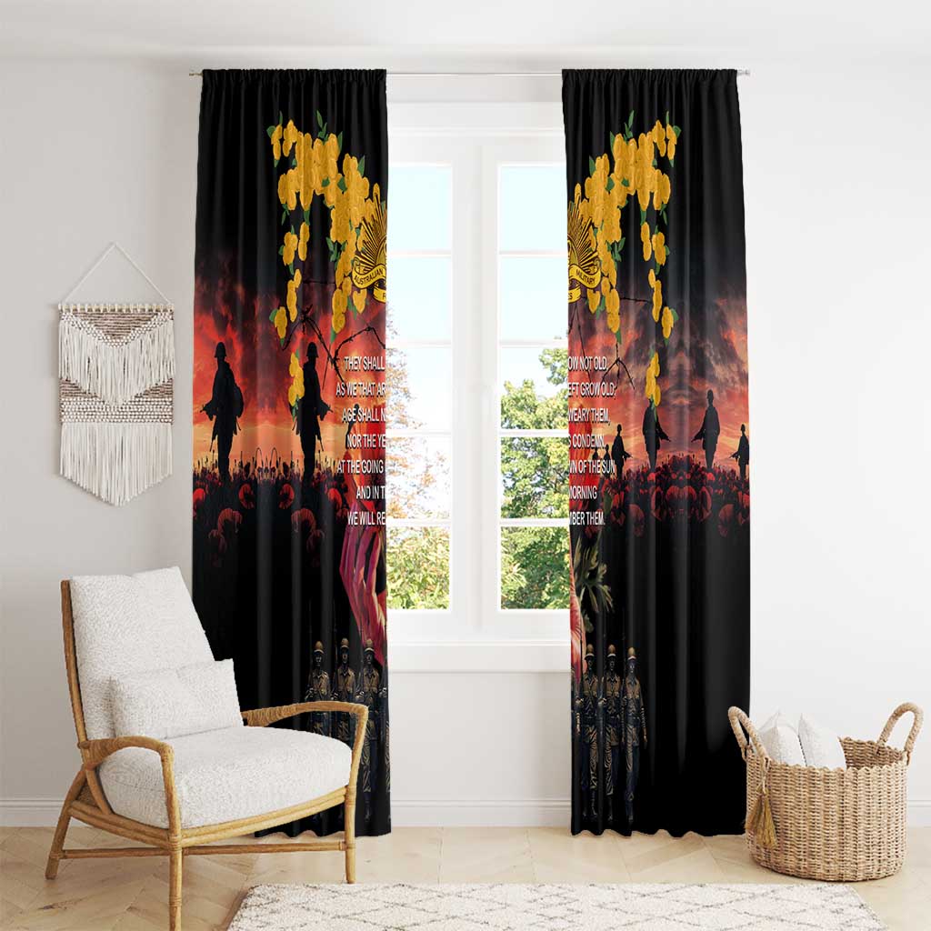 Australia ANZAC Day Window Curtain Forever in My Thoughts LT03 - Polynesian Pride